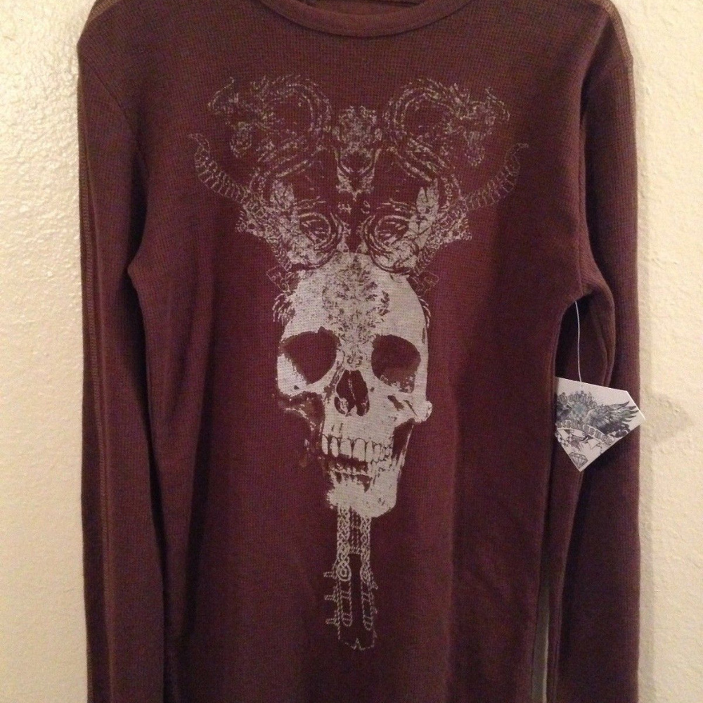 Central Intelligence Light Thermal Skull Shirt